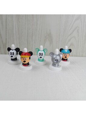 Good 2 Grow Juice Toppers Disney Mickey set of 5 Silver Blue